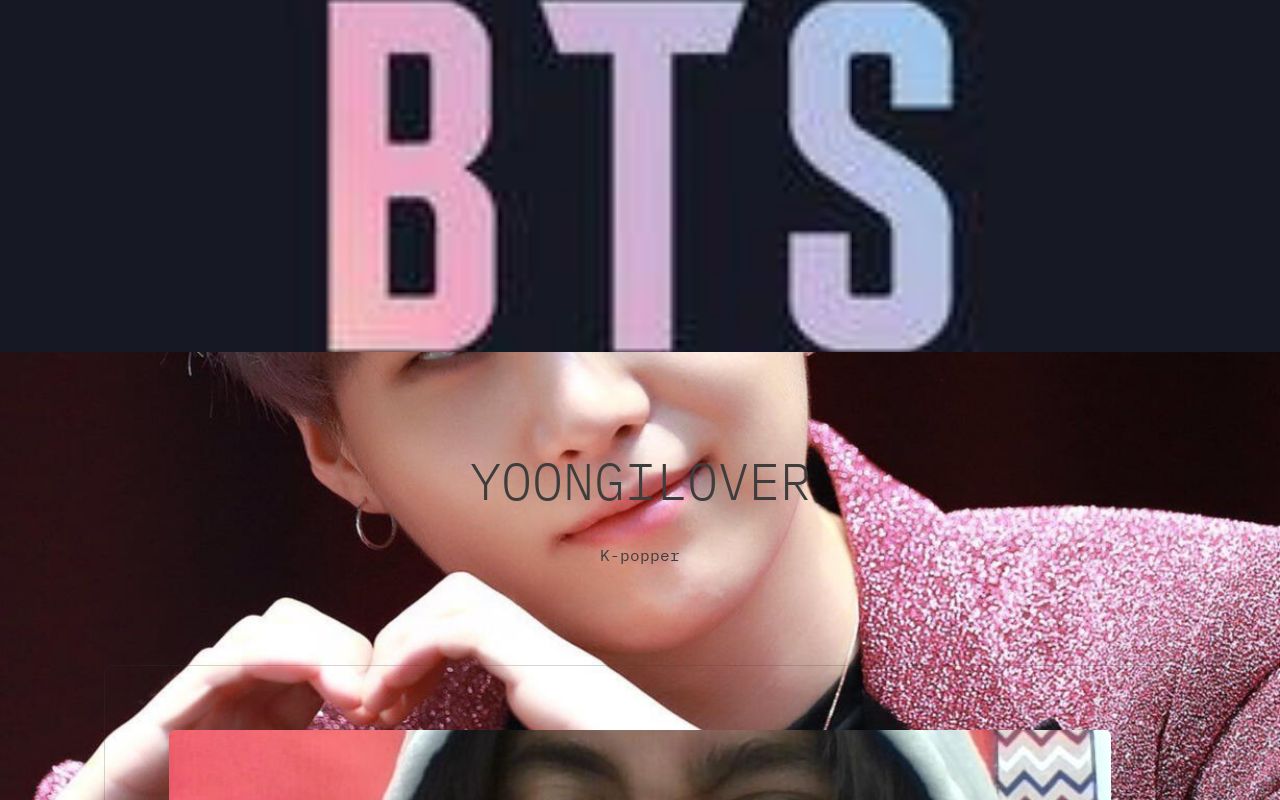 About me YOONGILOVER